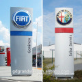 Shop front stainless steel pylon sign board logo for 4S car shop